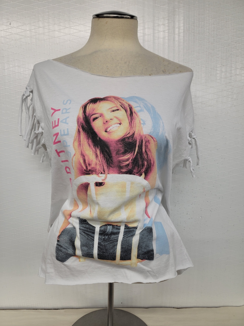 Britney Spears Fringe Band Tee - Upcycled